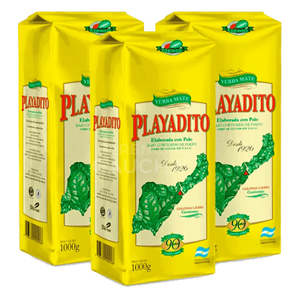 Yerba Mate PLAYADITO Pack x3 1kg