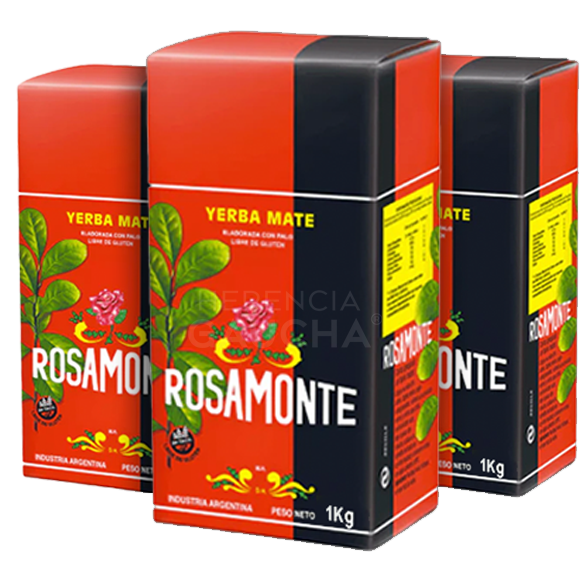 Yerba Mate Rosamonte Tradicional Pack x3 1kg