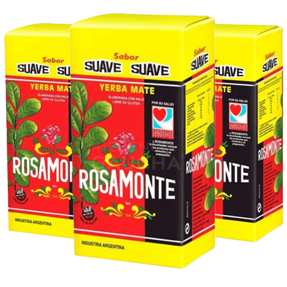 Yerba Mate Rosamonte Suave Pack x3 1kg