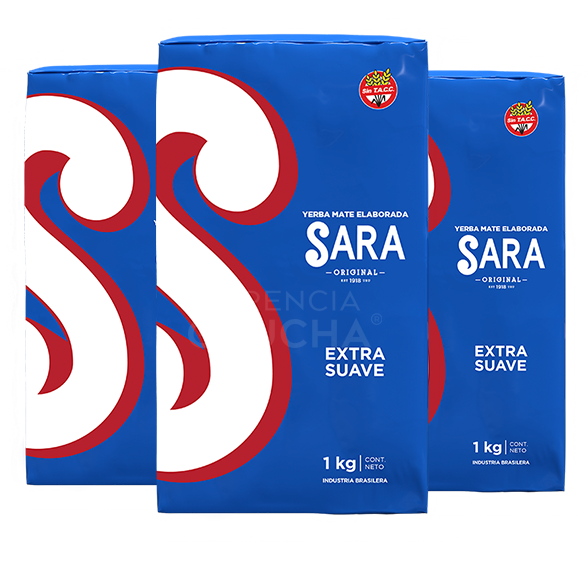 Yerba Mate Sara Azul Pack x3 1kg