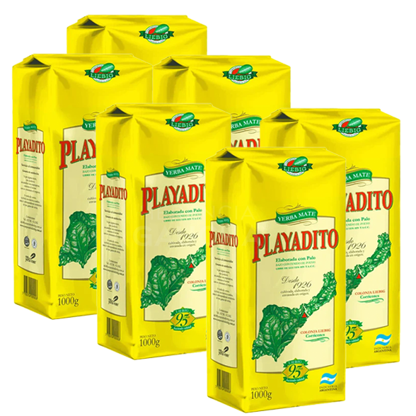 Yerba Mate PLAYADITO Pack x6 1kg