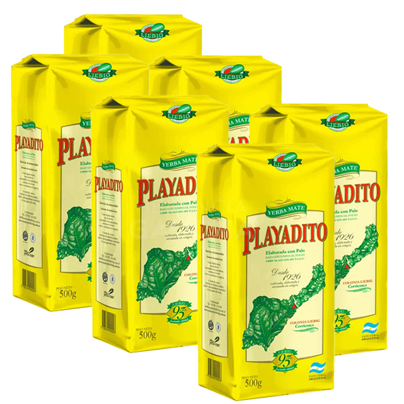Yerba Mate PLAYADITO Pack x6 500g