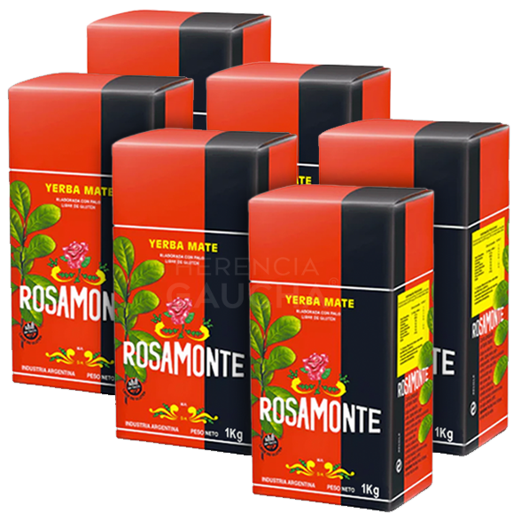 Yerba Mate Rosamonte Tradicional Pack x6 1kg