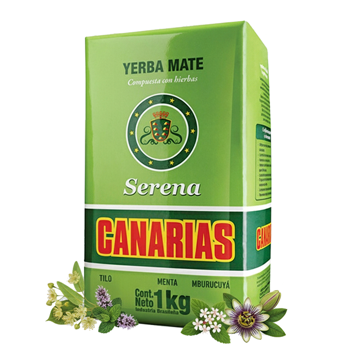 PROMO Yerba Mate Canarias Serena 1 Kg + Yerbera Rolltop