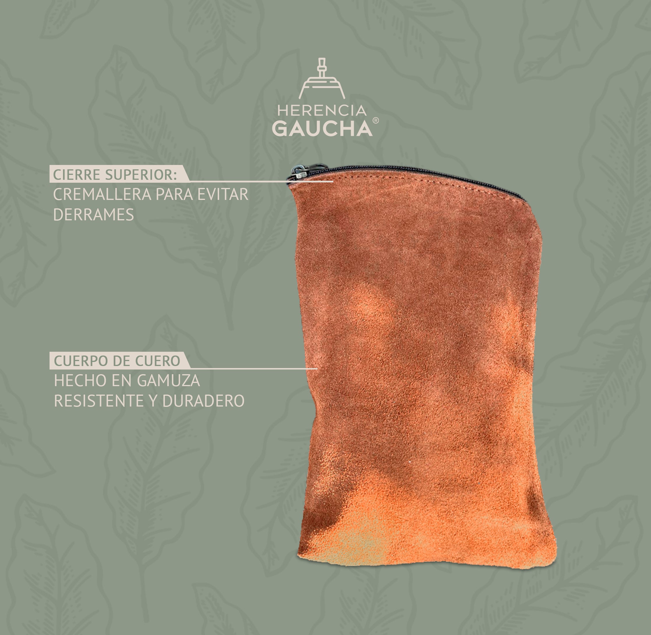HERENCIA GAUCHA - Yerbera de Gamuza 1/4 Kg