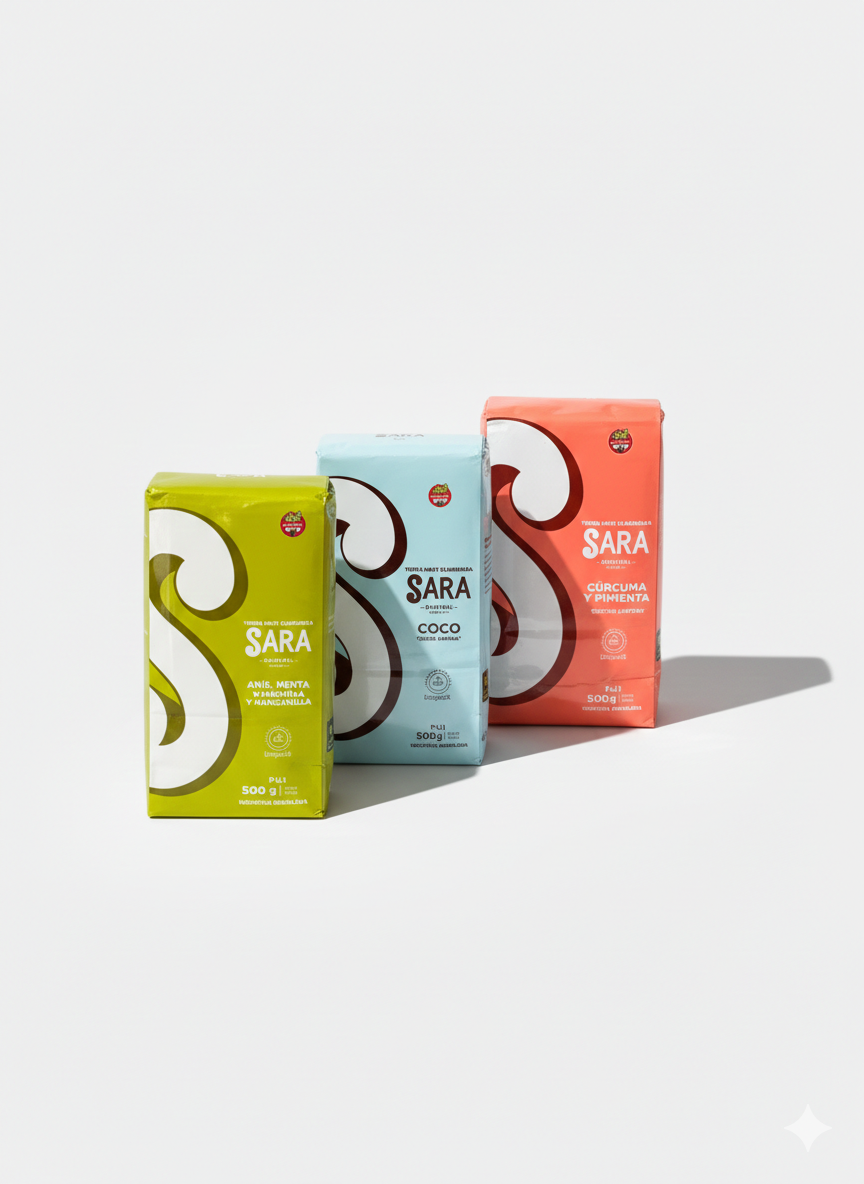 YERBA MATE SARA CON CÚRCUMA Y PIMIENTA 500GR Edición Limitada