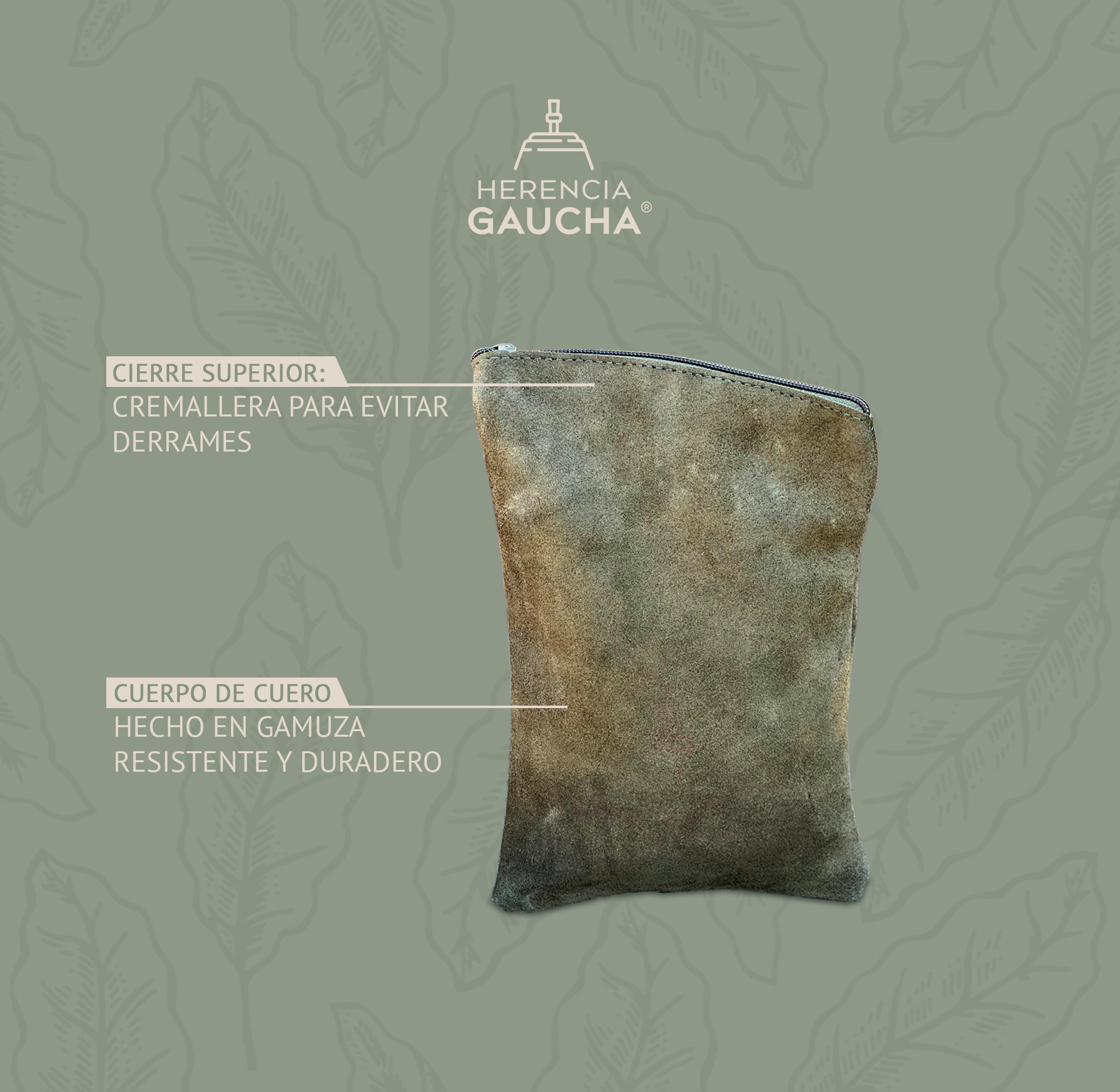 HERENCIA GAUCHA - Yerbera de Gamuza 1/2 Kg